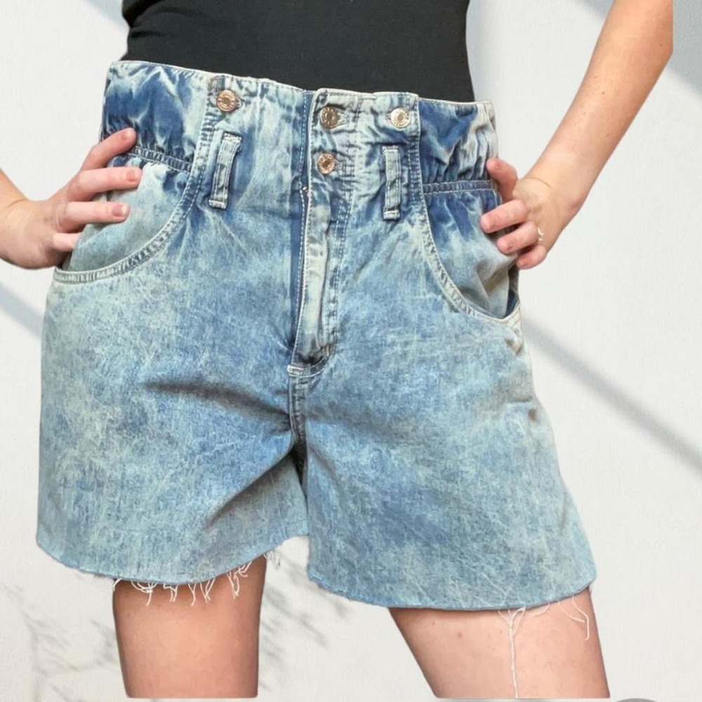 vintage stone wash jean shorts